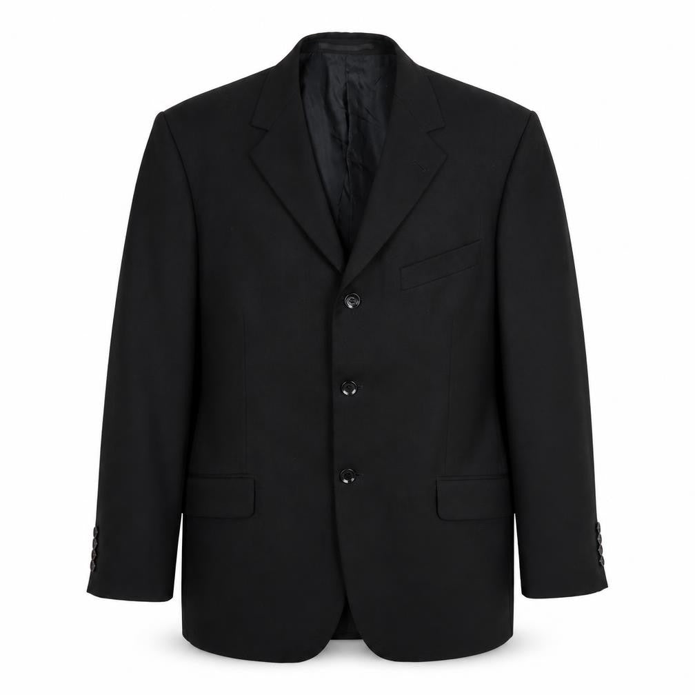 REMUS Mens Black  Polyester Jacket Blazer Size 42
