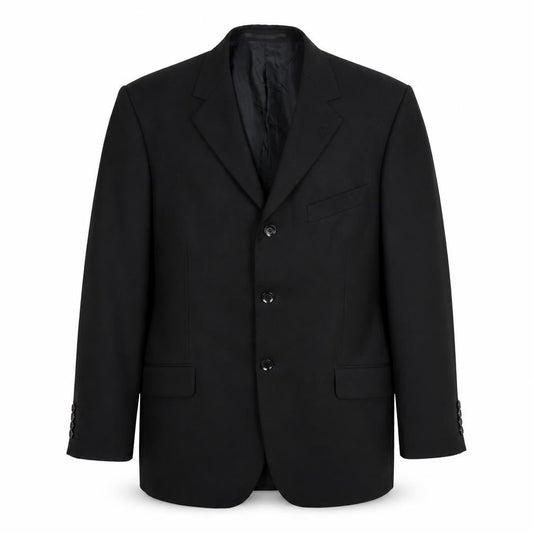 REMUS Mens Black  Polyester Jacket Blazer Size 42