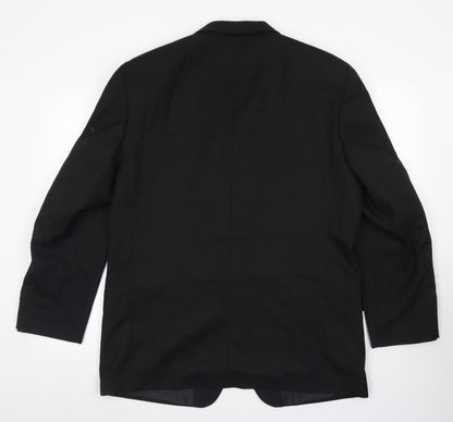 Remus Uomo Mens Black  Polyester Jacket Blazer Size 42