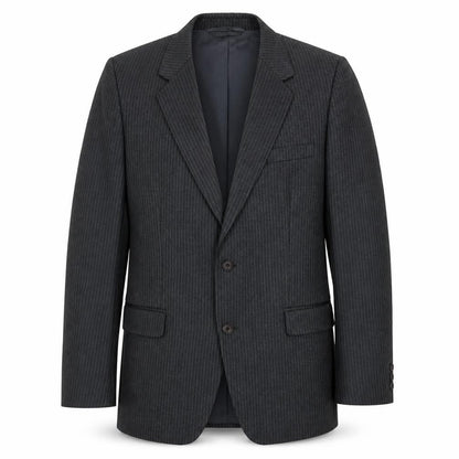 Anthony Loretto Mens Grey Striped Wool Jacket Blazer Size 40