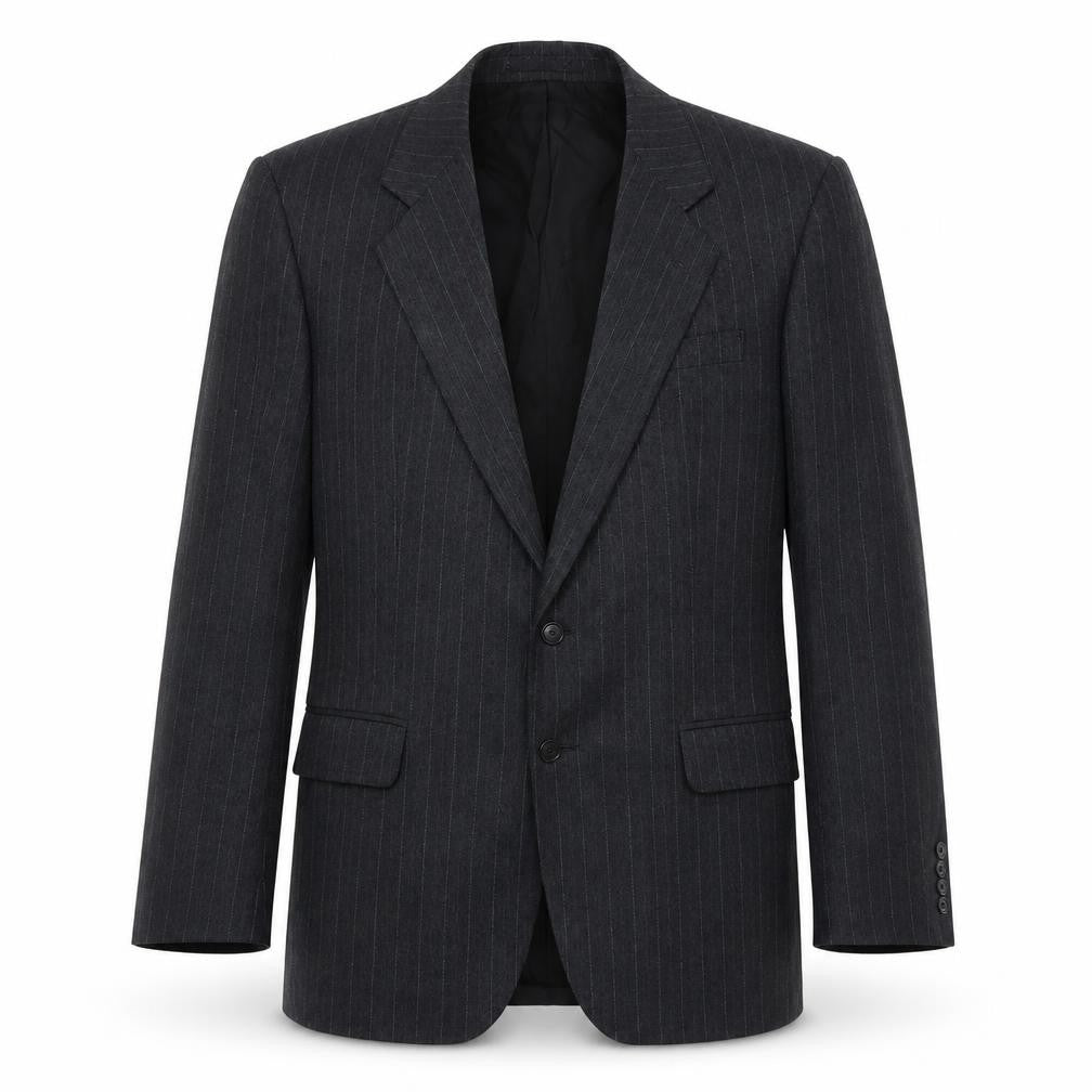 St Michael Mens Grey Striped Wool Jacket Blazer Size 38