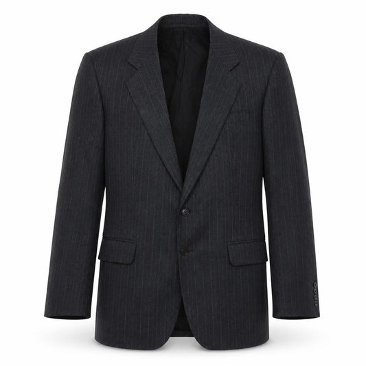 St Michael Mens Grey Striped Wool Jacket Blazer Size 38