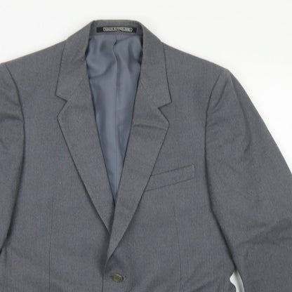 John Collier Mens Grey  Wool Jacket Blazer Size 36