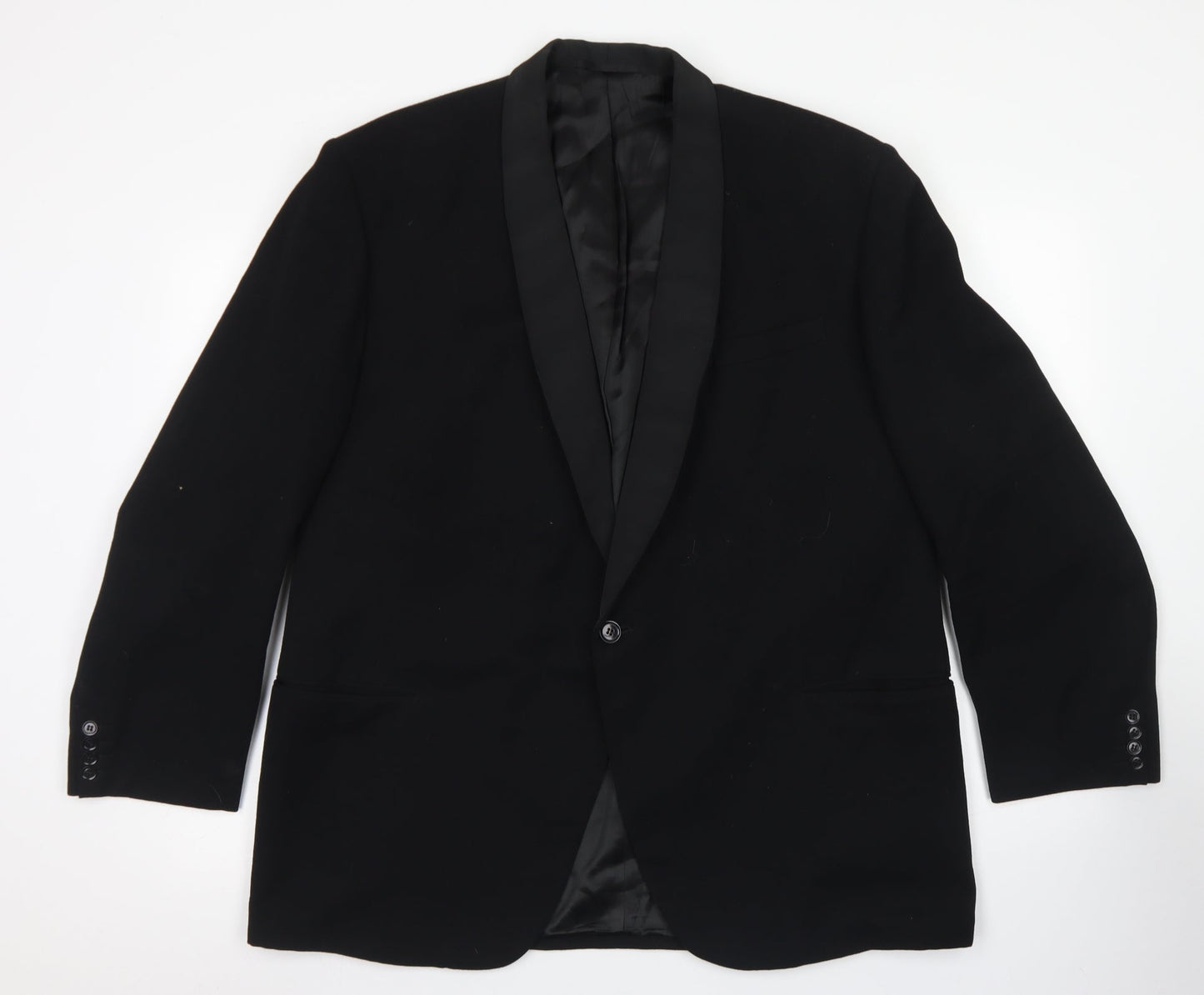 Society Mens Black  Wool Jacket Blazer Size 40
