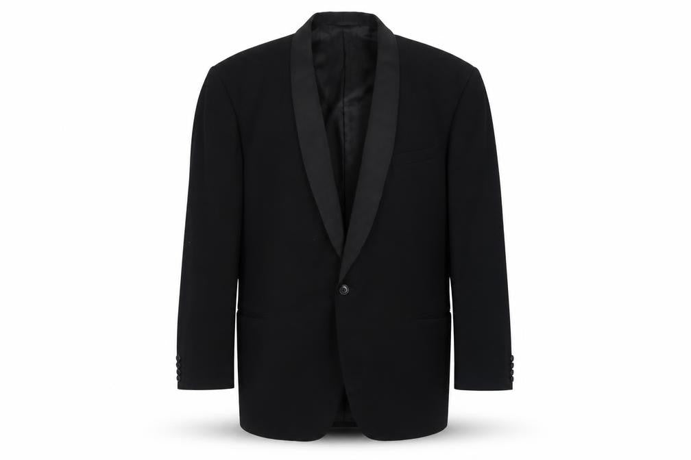 Society Mens Black  Wool Jacket Blazer Size 40
