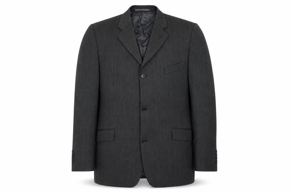 Blakes Mens Grey Striped Wool Jacket Blazer Size 46