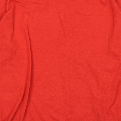 Next Womens Red Round Neck  Polyester Pullover Jumper Size 10