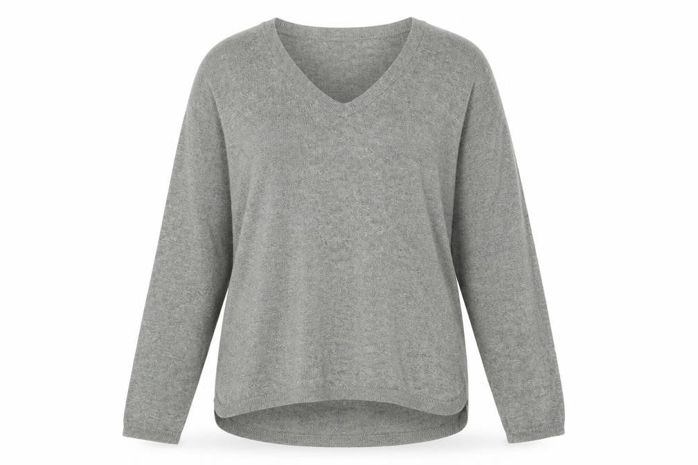 H&M Womens Green V-Neck  Polyamide Pullover Jumper Size L