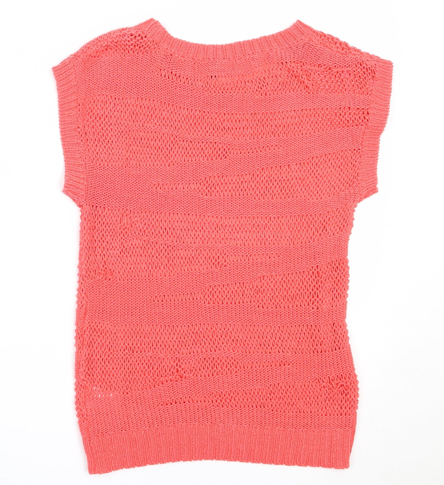 QED London Womens Pink Round Neck  Acrylic Pullover Jumper Size 10