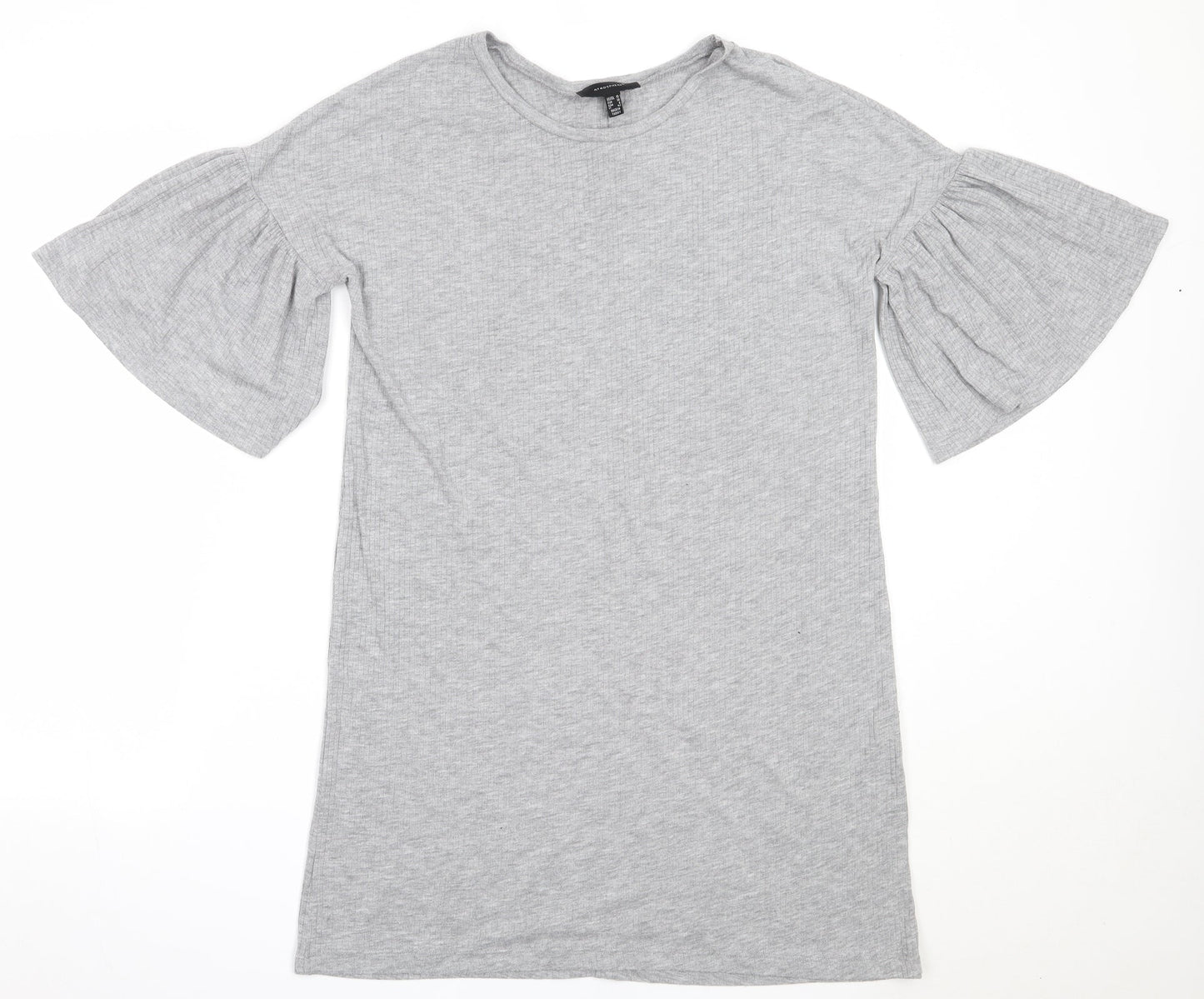 Atmosphere Womens Grey  Polyester Basic T-Shirt Size 10 Round Neck