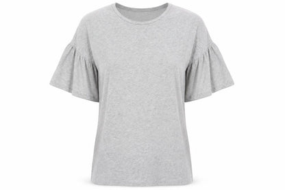 Atmosphere Womens Grey  Polyester Basic T-Shirt Size 10 Round Neck