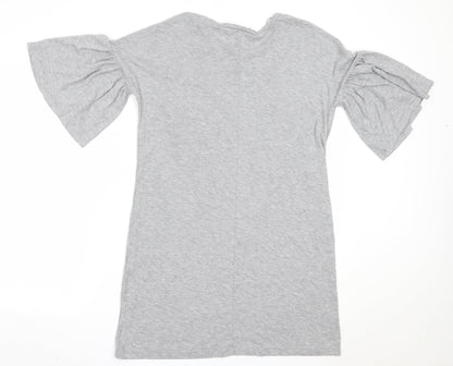 Atmosphere Womens Grey  Polyester Basic T-Shirt Size 10 Round Neck