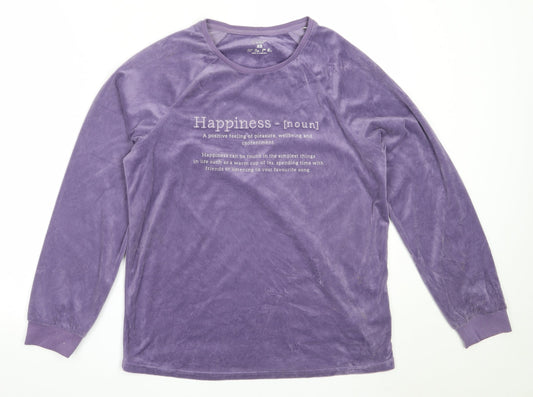 Primark Womens Purple Solid Polyester Top Pyjama Top Size XS