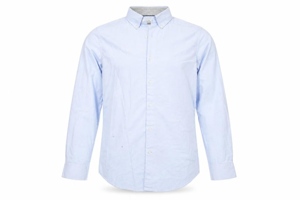 NEXT Mens Blue  Polyester  Button-Up Size 15 Collared