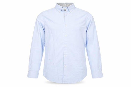 Next Mens Blue  Polyester  Button-Up Size 15 Collared