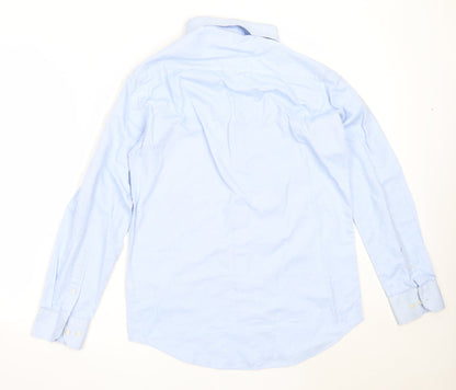 Next Mens Blue  Polyester  Button-Up Size 15 Collared