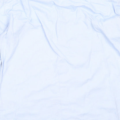Next Mens Blue  Polyester  Button-Up Size 15 Collared