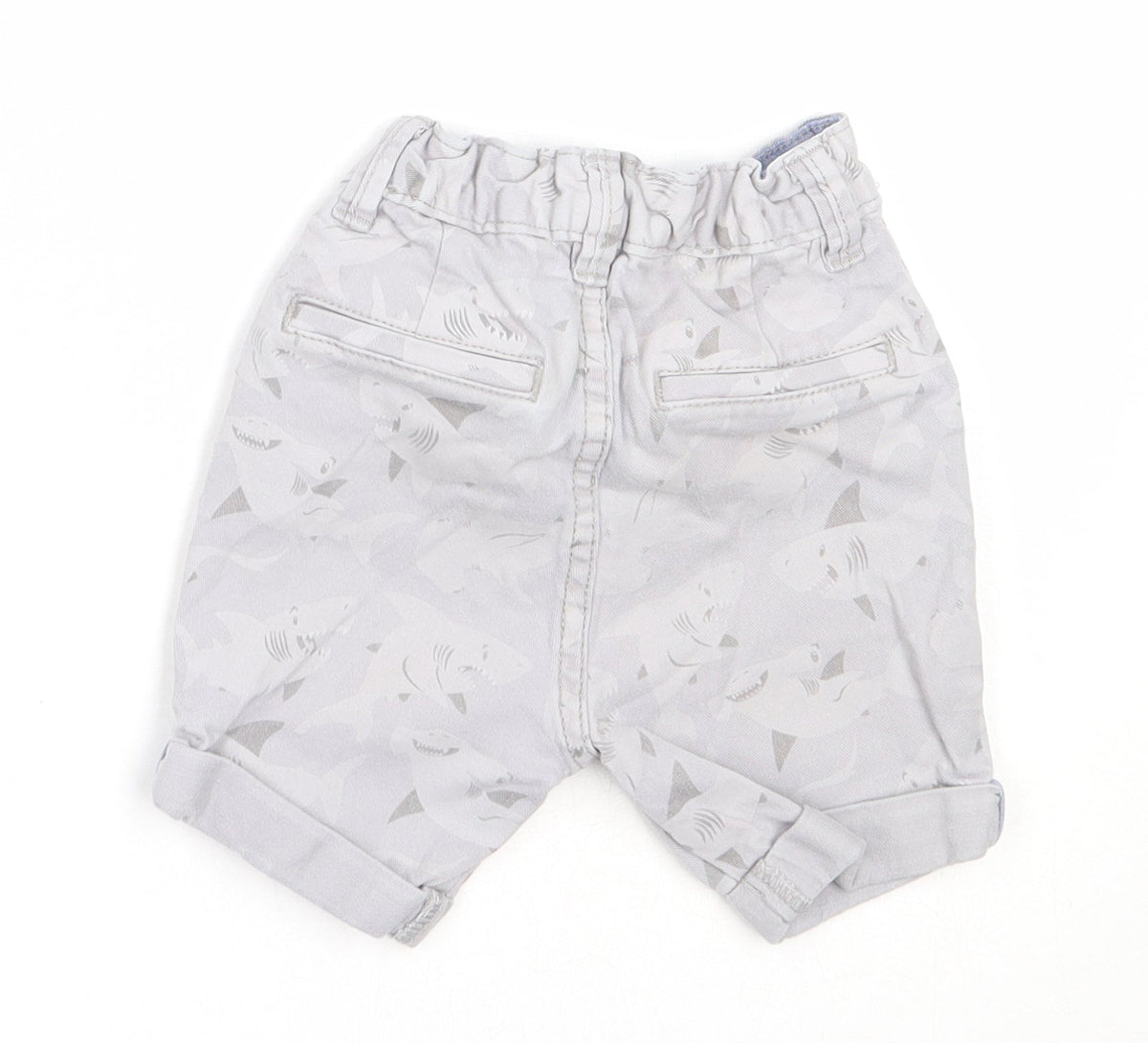 TU Boys Grey  Cotton Cropped Trousers Size 12-18 Months