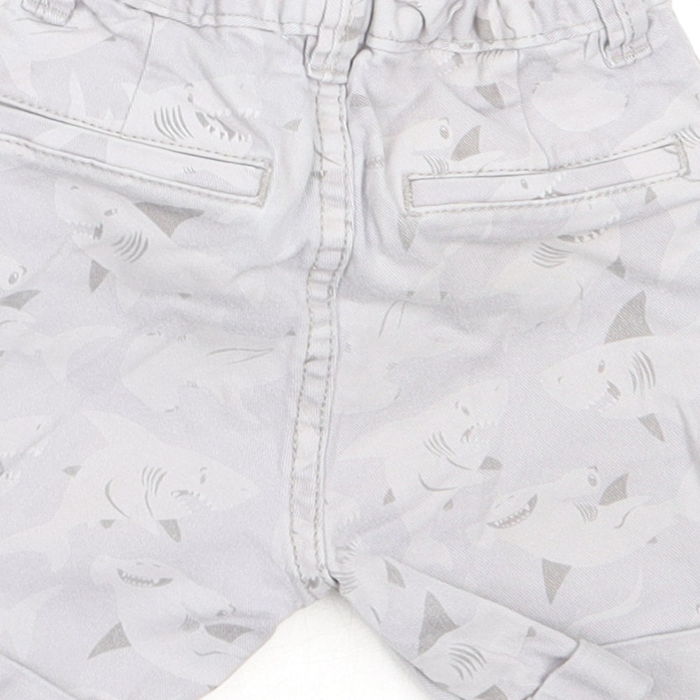 TU Boys Grey  Cotton Cropped Trousers Size 12-18 Months