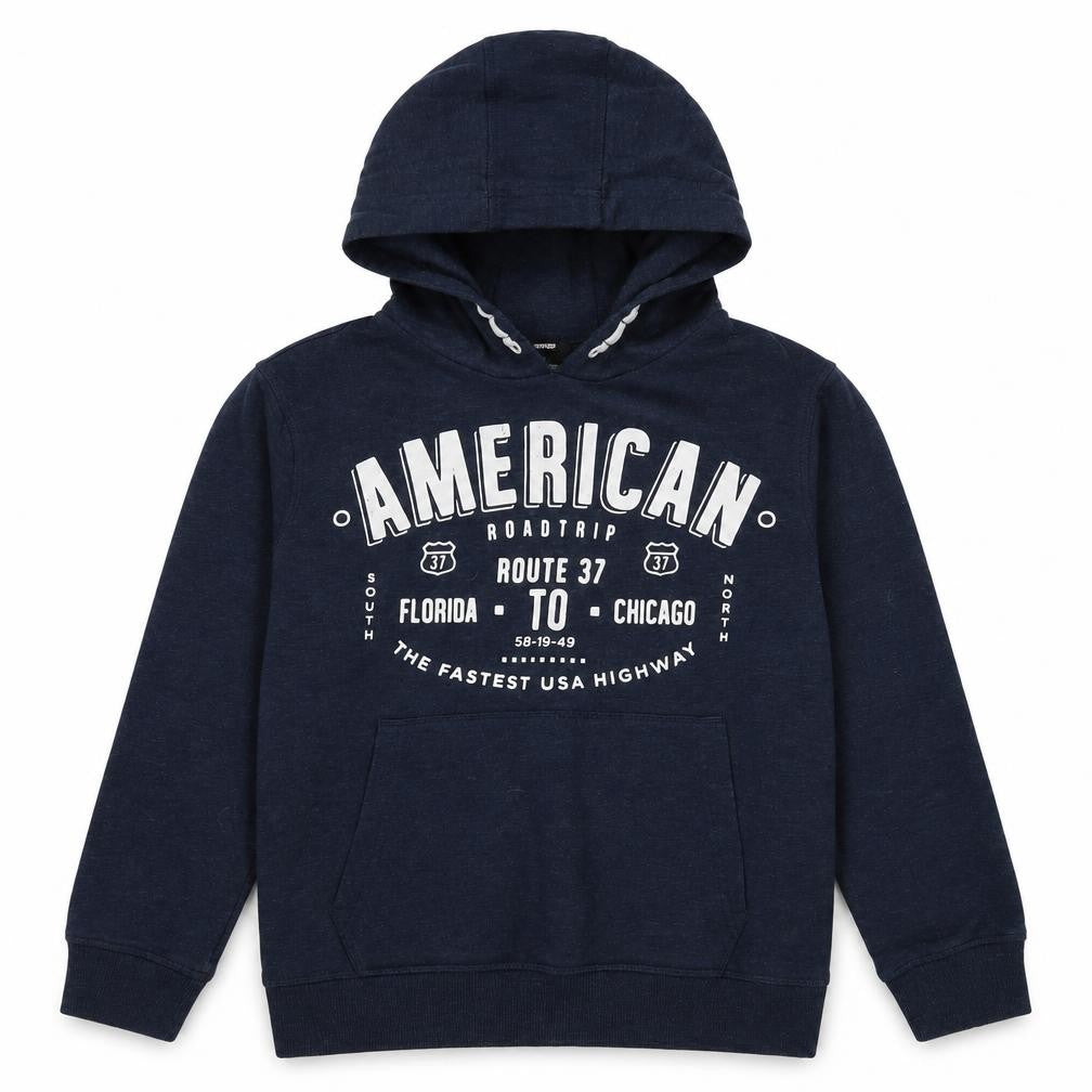 George Boys Blue  Cotton Pullover Hoodie Size 10-11 Years  Pullover - American