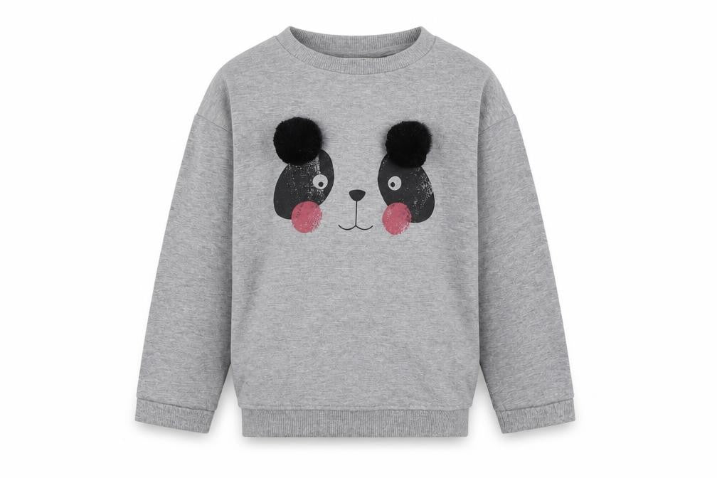 M&Co Girls Grey  Cotton Pullover Sweatshirt Size 4-5 Years  Pullover