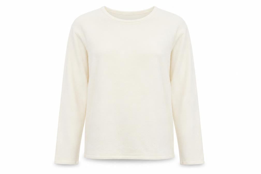 Bonmarché Womens White Acrylic Pullover Sweatshirt Size L Pullover