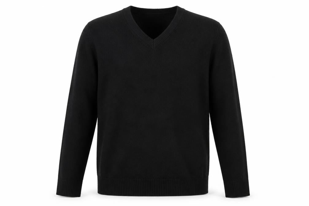 Gap Mens Black V-Neck  Cotton Pullover Jumper Size M