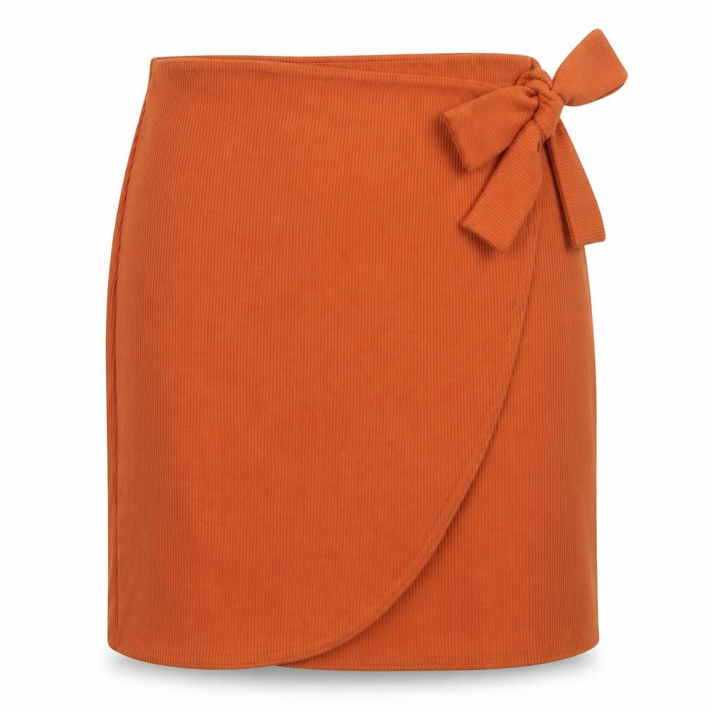 PRETTYLITTLETHING Womens Orange  Polyester A-Line Skirt Size 12