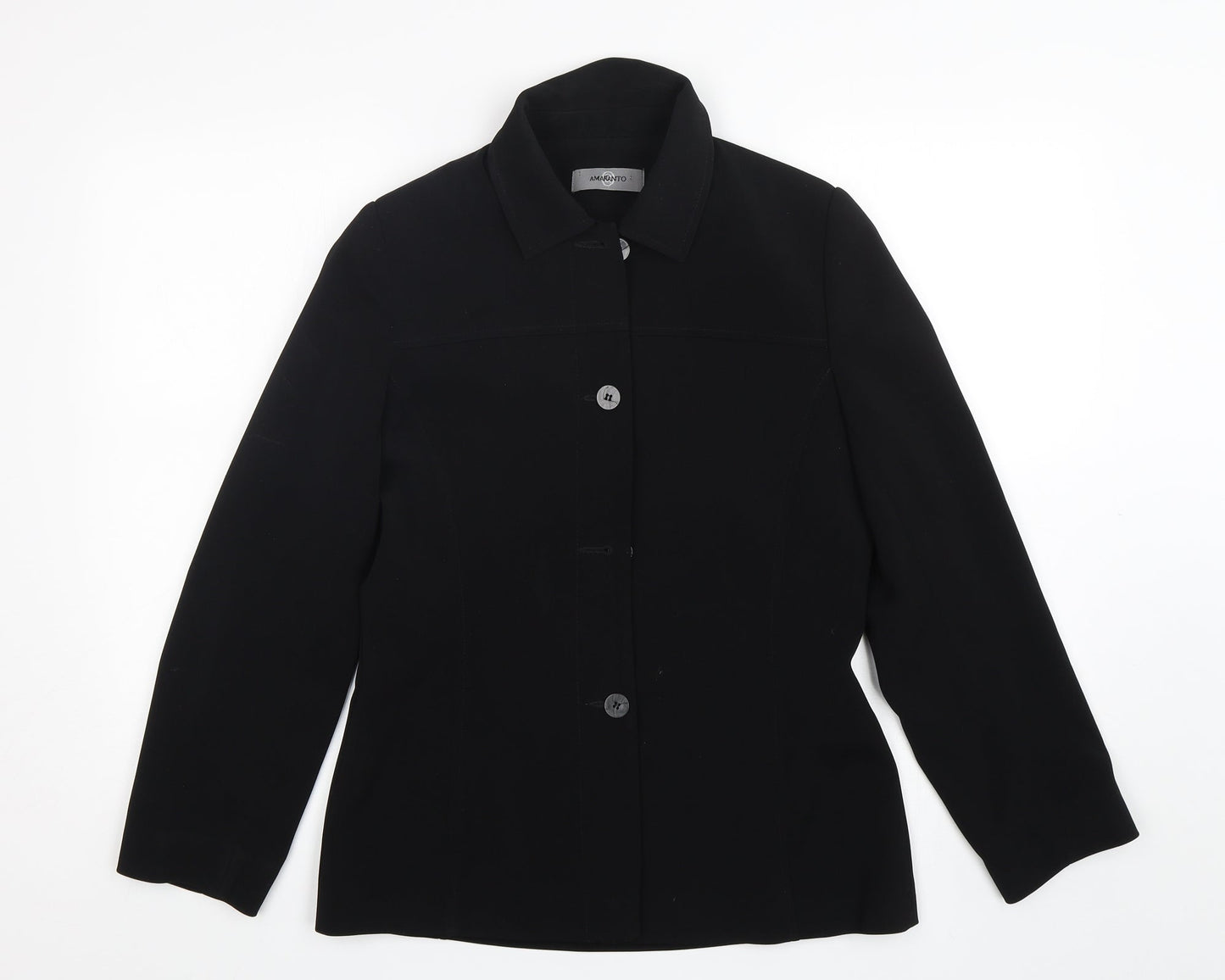 Amranto Womens Black   Jacket  Size 10