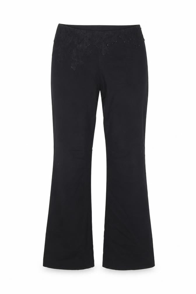 Oasis Womens Black  Nylon Trousers  Size 10 L30 in Regular