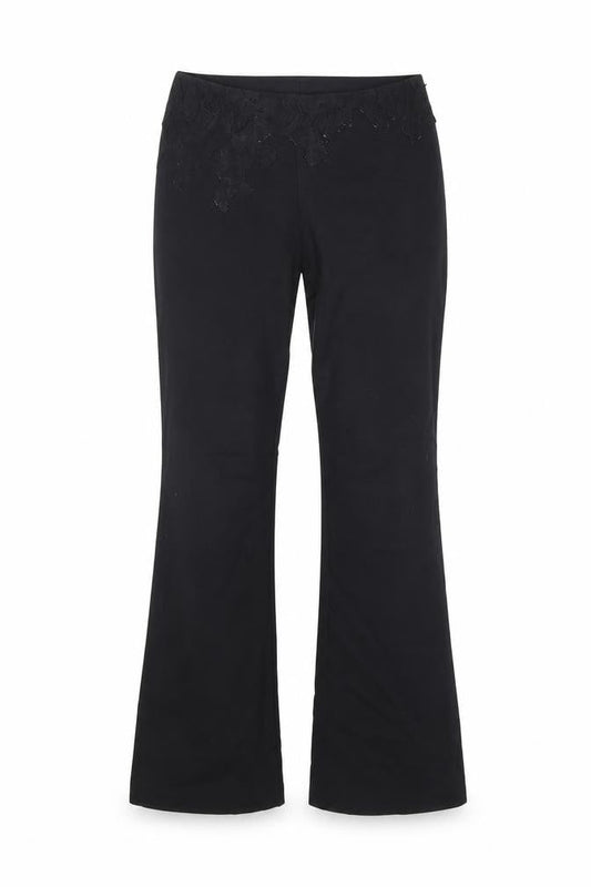 Oasis Womens Black  Nylon Trousers  Size 10 L30 in Regular