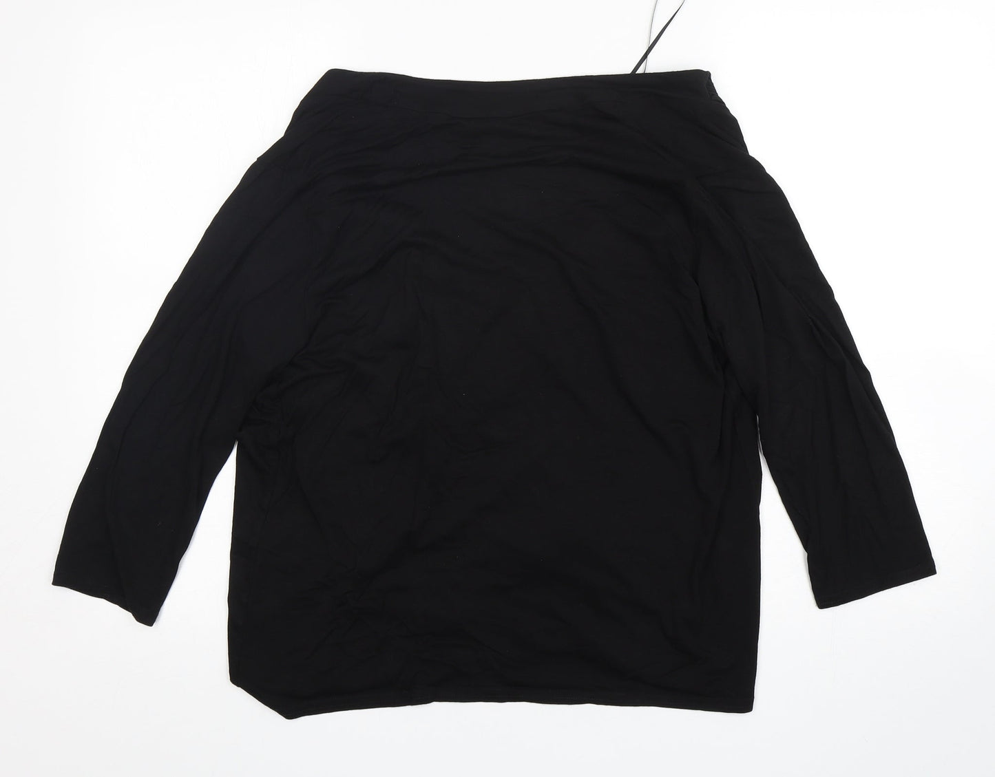 BHS Womens Black V-Neck  Viscose Cardigan Jumper Size 12