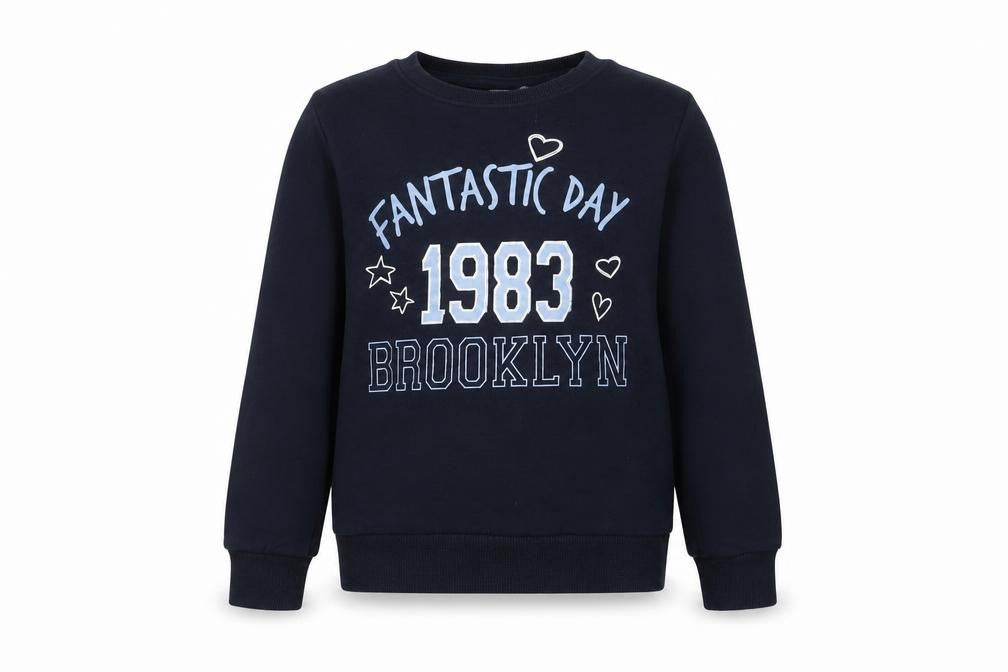 Pepperts Girls Blue  Cotton Pullover Sweatshirt Size 6-7 Years   - Brooklyn