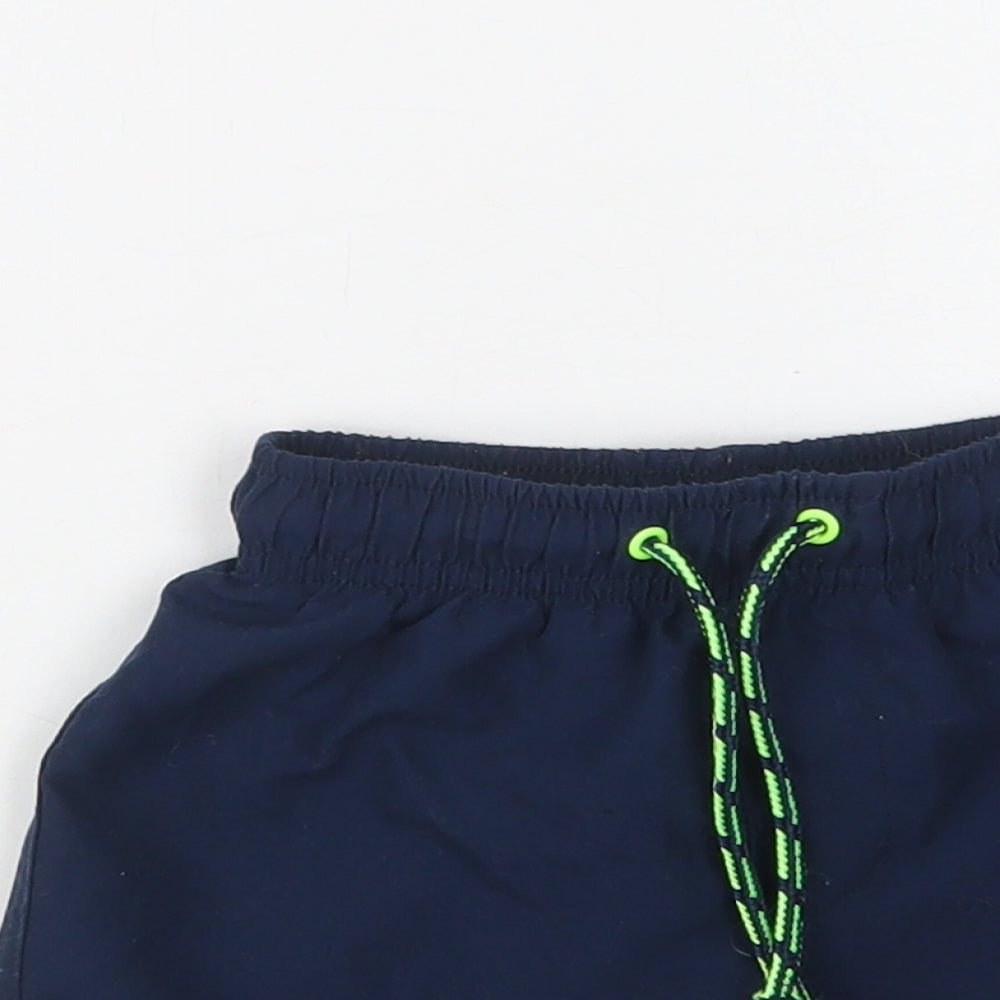 George Baby Blue  Polyester Cropped Trousers Size 12-18 Months  Drawstring