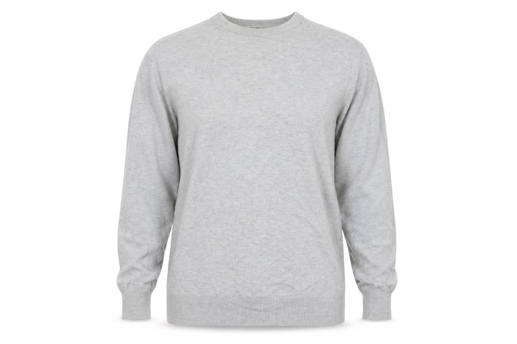Warehouse Womens Grey Round Neck  Cotton Pullover Jumper Size 14