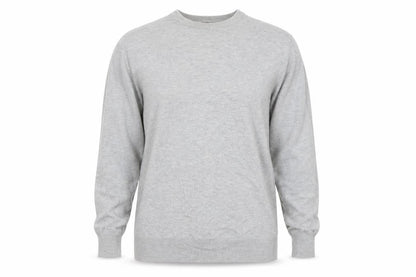 Warehouse Womens Grey Round Neck  Cotton Pullover Jumper Size 14