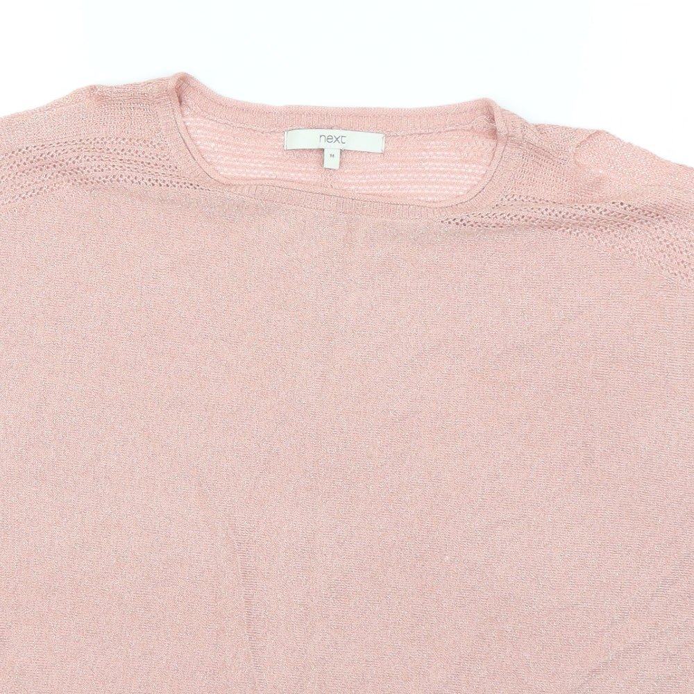 NEXT Womens Pink Boat Neck  Viscose Pullover Jumper Size M