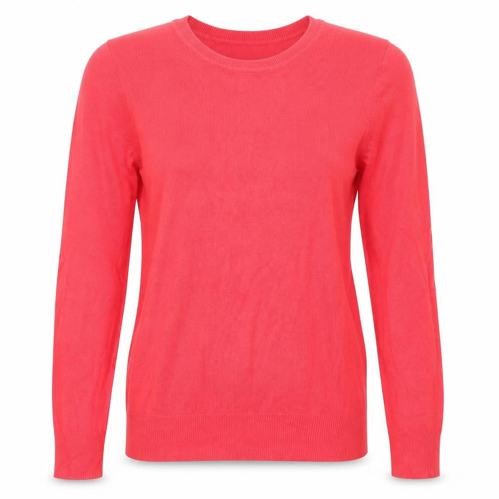 Peacocks Womens Pink Round Neck  Viscose Pullover Jumper Size 8