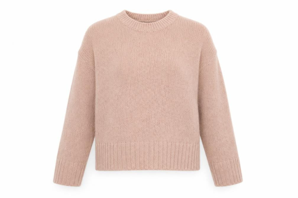 New Look Womens Pink Crew Neck  Acrylic Pullover Jumper Size S
