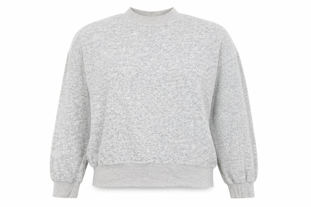 Topshop Womens Grey  Viscose Pullover Sweatshirt Size 14  Pullover
