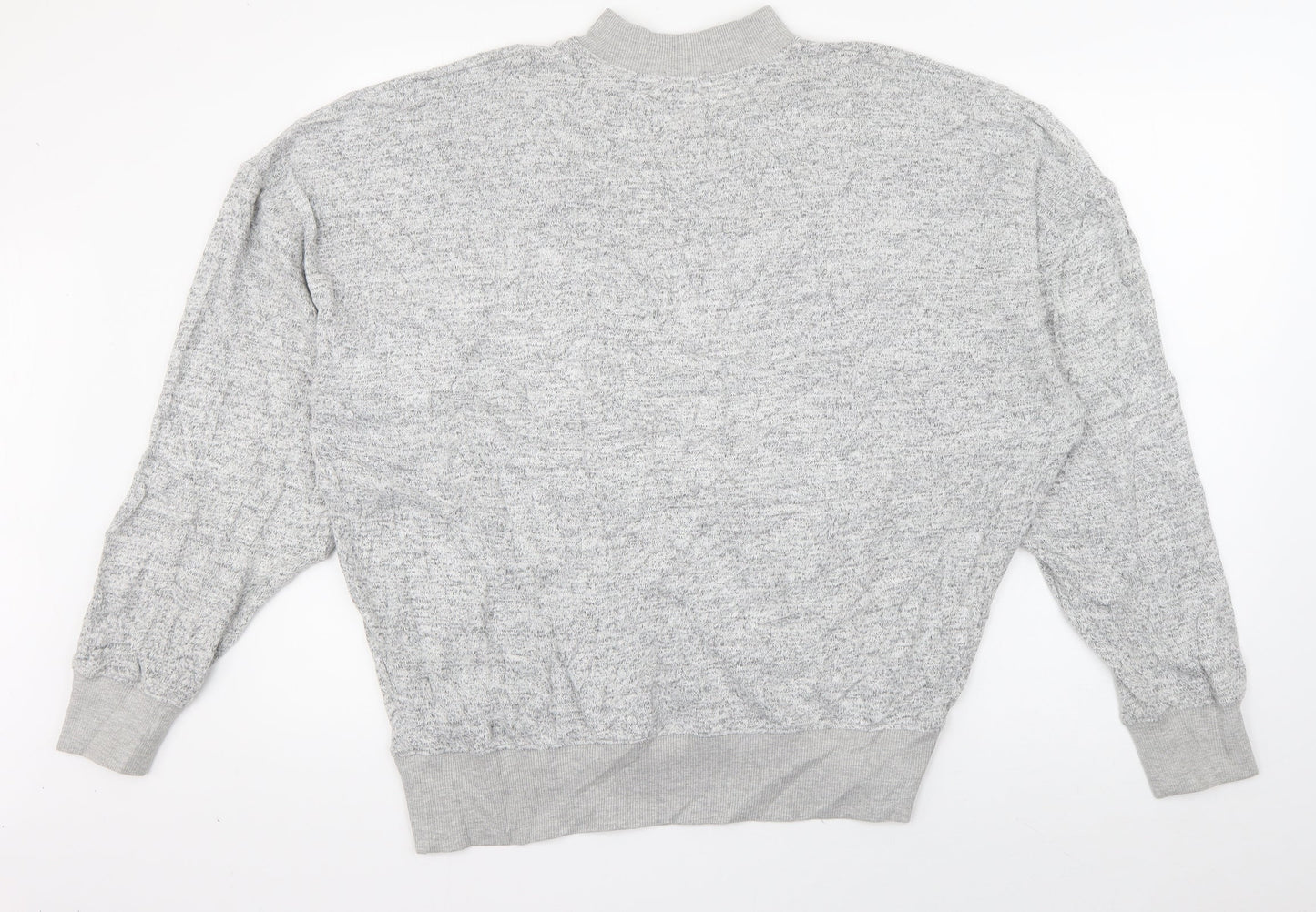 Topshop Womens Grey  Viscose Pullover Sweatshirt Size 14  Pullover
