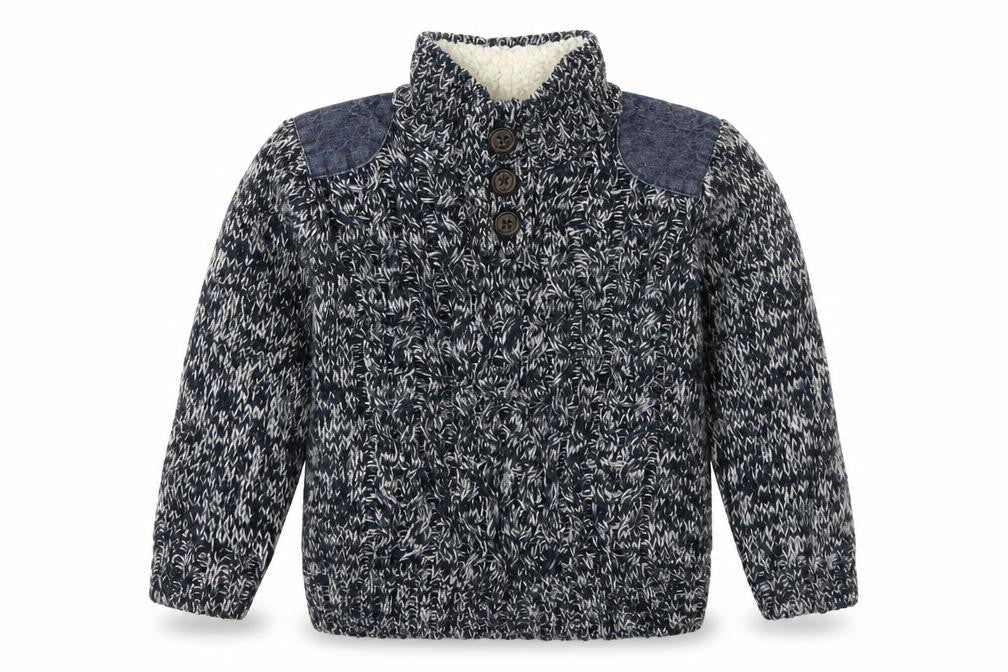 Rebel Girls Blue High Neck  Acrylic Pullover Jumper Size 2-3 Years  Pullover
