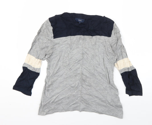NEXT Womens Grey Boat Neck  Cotton Pullover Jumper Size 10