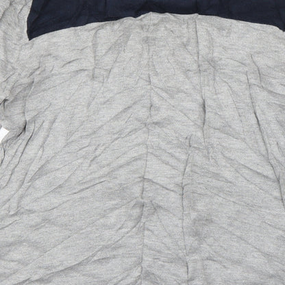 Next Womens Grey Boat Neck  Cotton Pullover Jumper Size 10