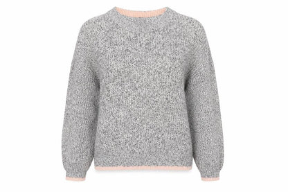 Topshop Womens Grey Round Neck  Acrylic Pullover Jumper Size 16