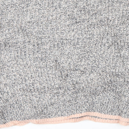 Topshop Womens Grey Round Neck  Acrylic Pullover Jumper Size 16