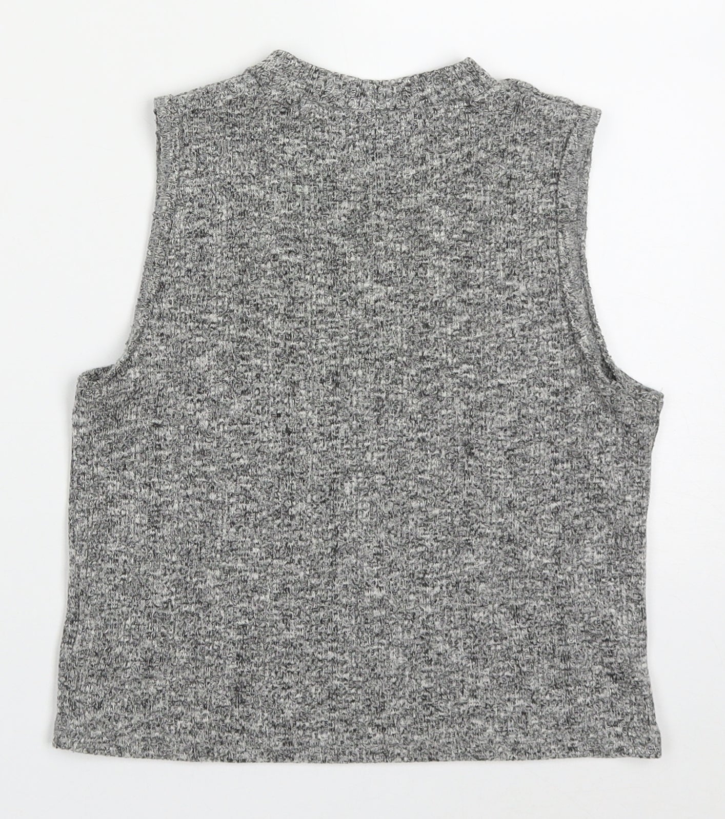 Candy Couture Girls Grey  Acrylic Basic Tank Size 12-13 Years Round Neck Pullover