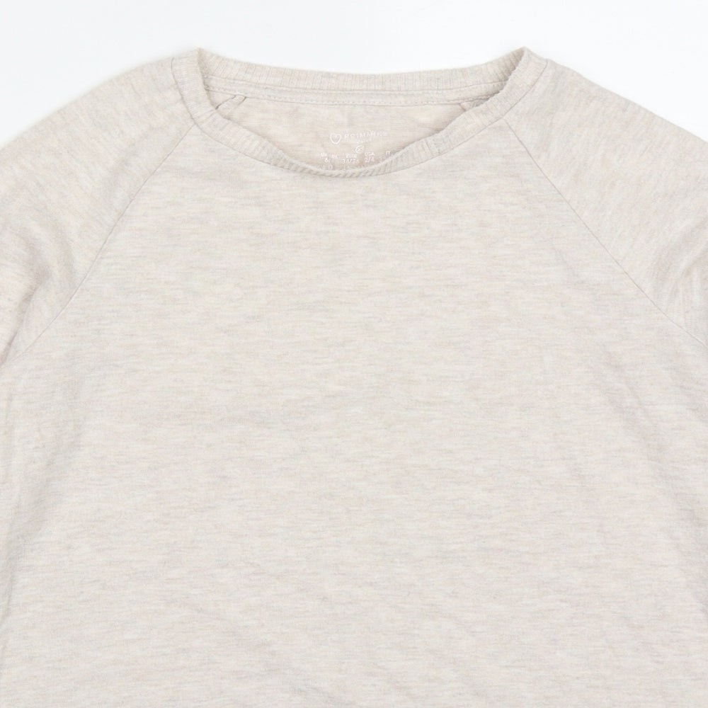 Primark Womens Beige Solid Polyester Top Pyjama Top Size 6