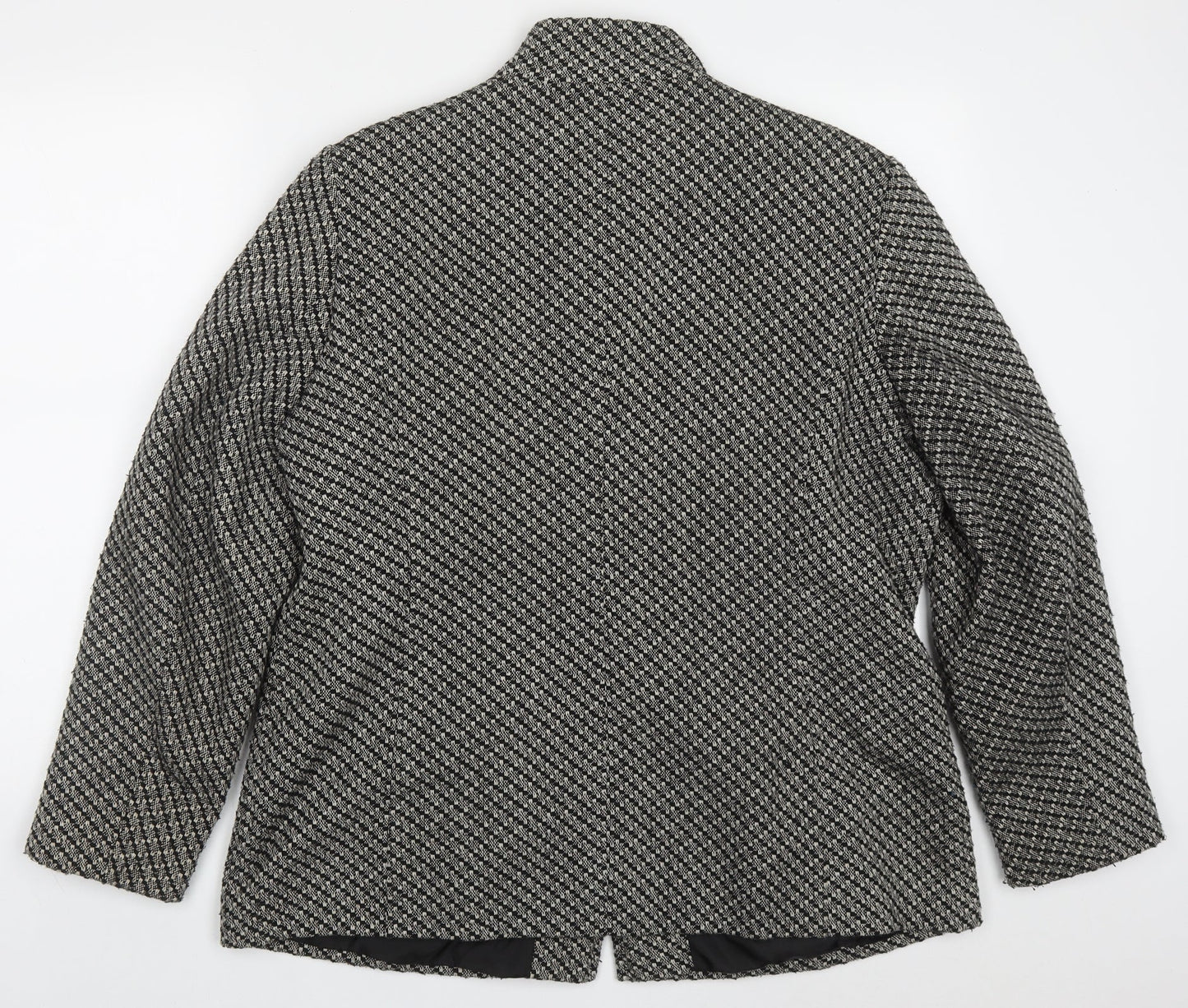 Bonmarché Womens Grey Geometric  Jacket Coat Size 20  Zip