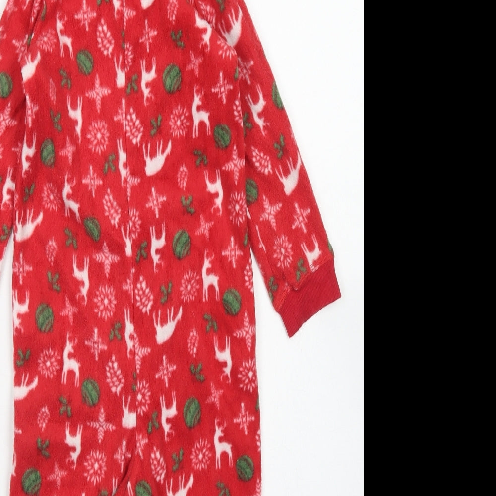Lupilu Boys Red Fair Isle Polyester  One Piece Size 2-3 Years  Zip